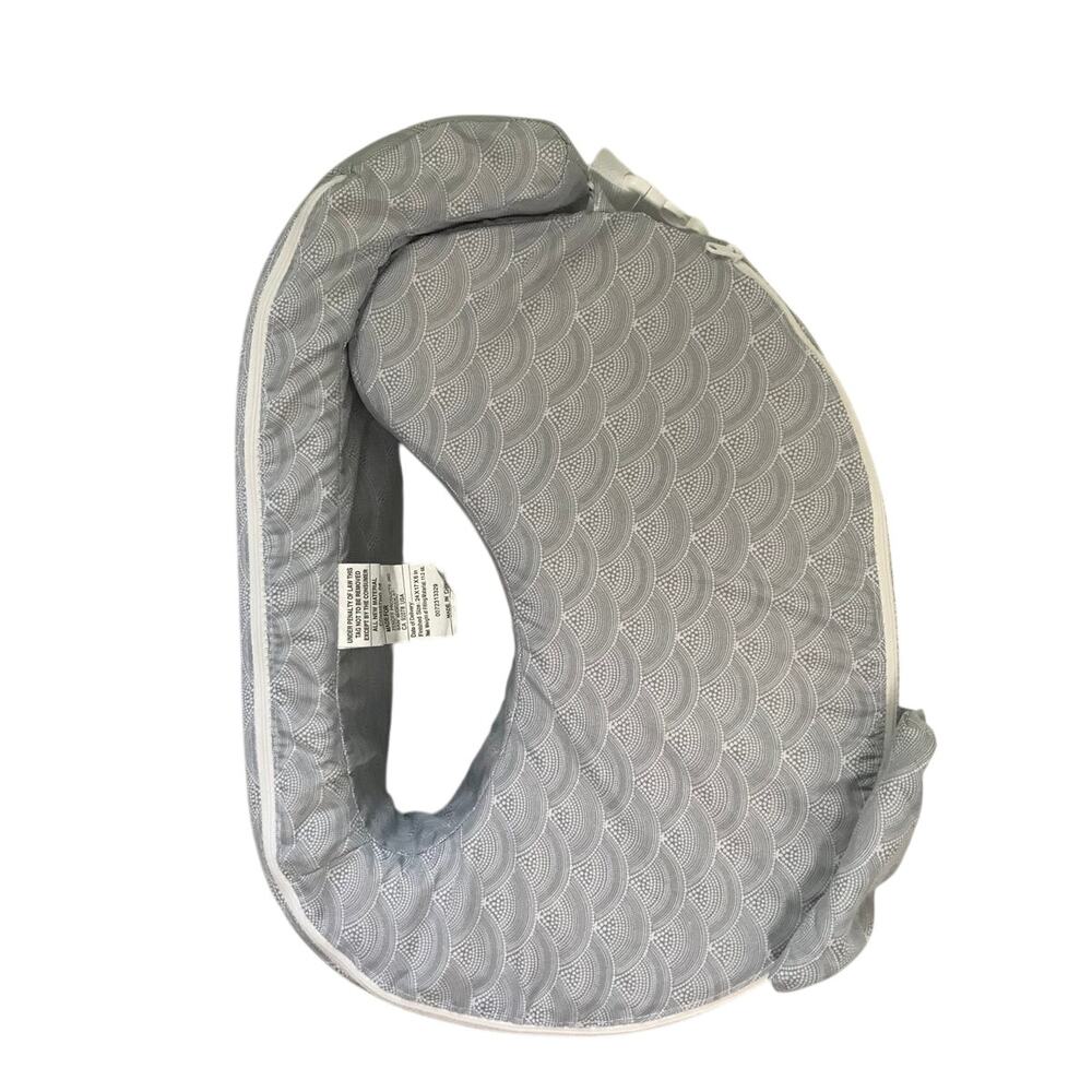 My Brest Friend Breastfeeding Cushion - Gray Flowing Fans Pattern